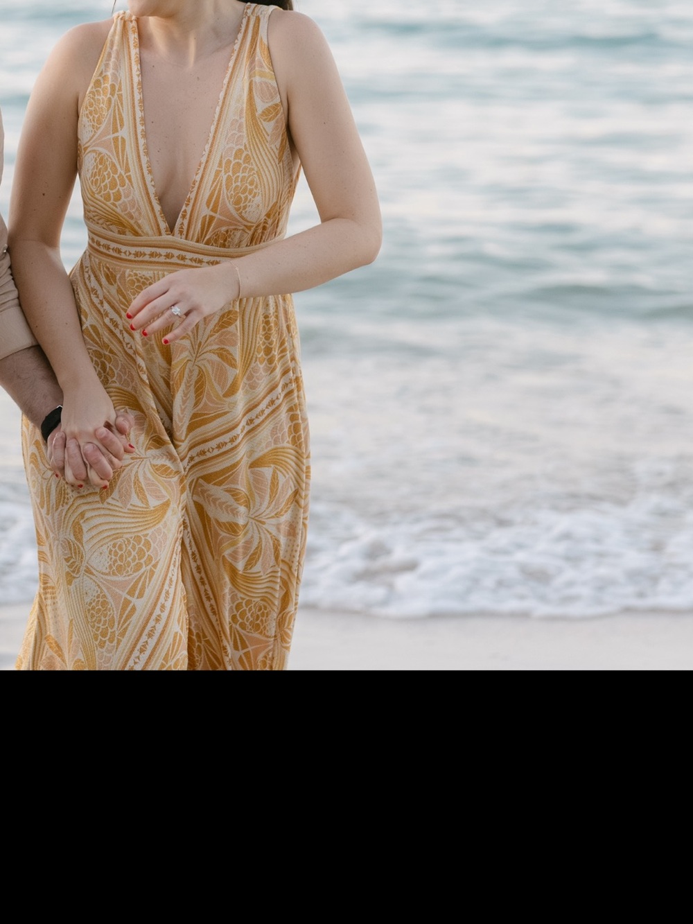 FARM Rio Yellow Printed Maxi Dress with Deep V